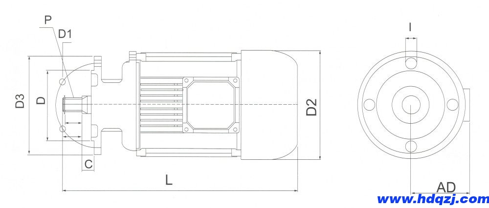 YSE系列實心轉子軟啟動制動電機外形及安裝尺寸圖（小盤）.jpg