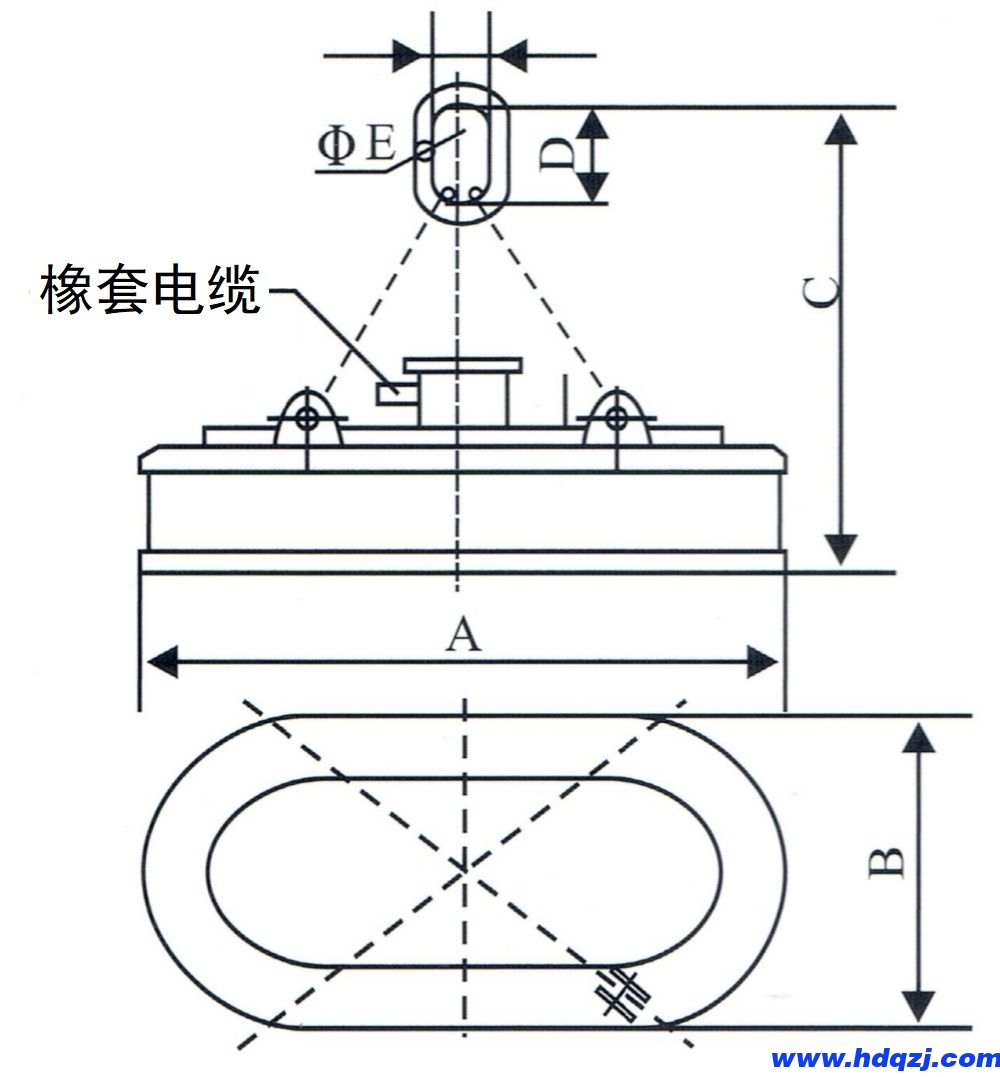 MW61系列橢圓形電磁吸盤外形尺寸圖.jpg