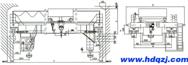 QD型100/20噸電動雙梁橋式起重機